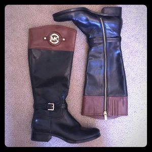 Leather Michael Kors Riding Boots